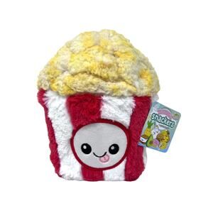 Squishable Popcorn Plush 7" Snugglemi Snackers Kawaii Smile Face Food NWT